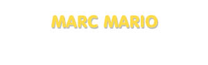 Der Vorname Marc Mario